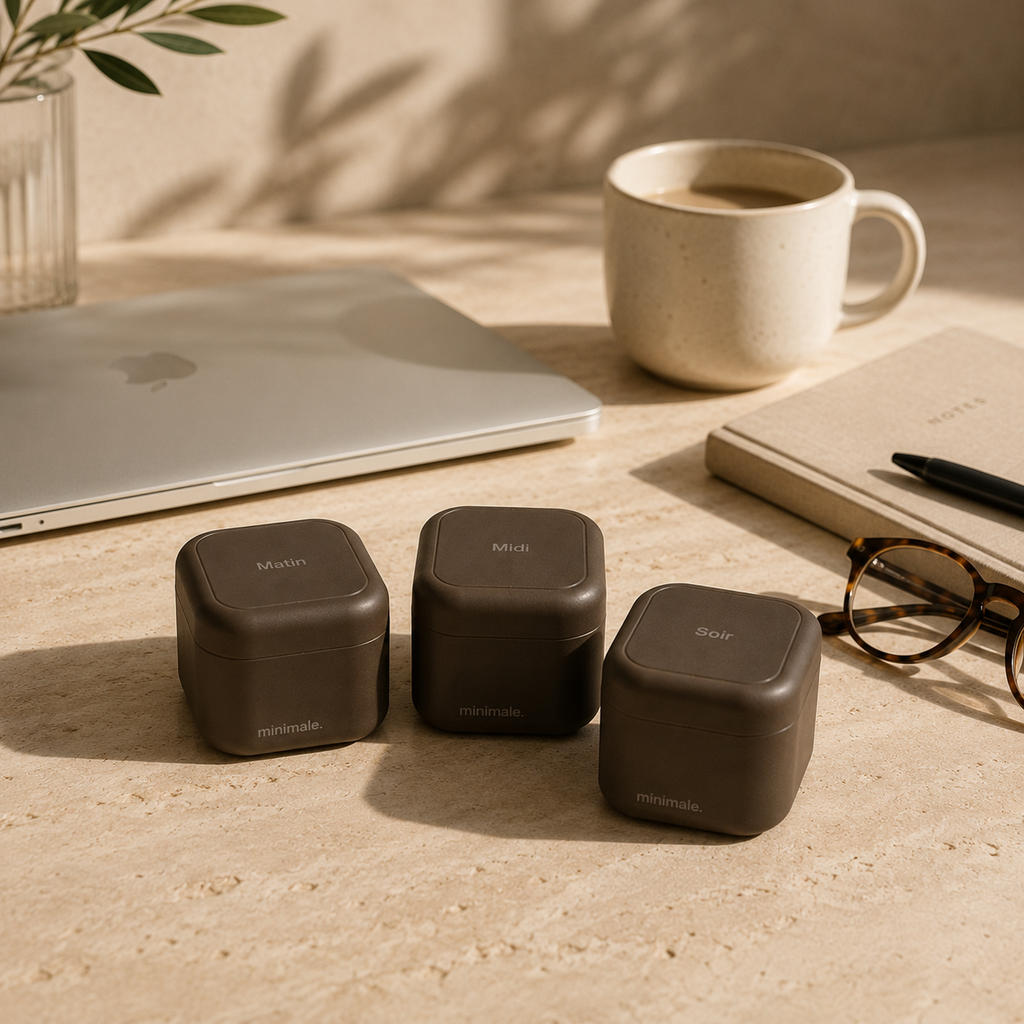 Minimale. Le Quotidien, pilulier premium au quotidien, coloris Chocolat